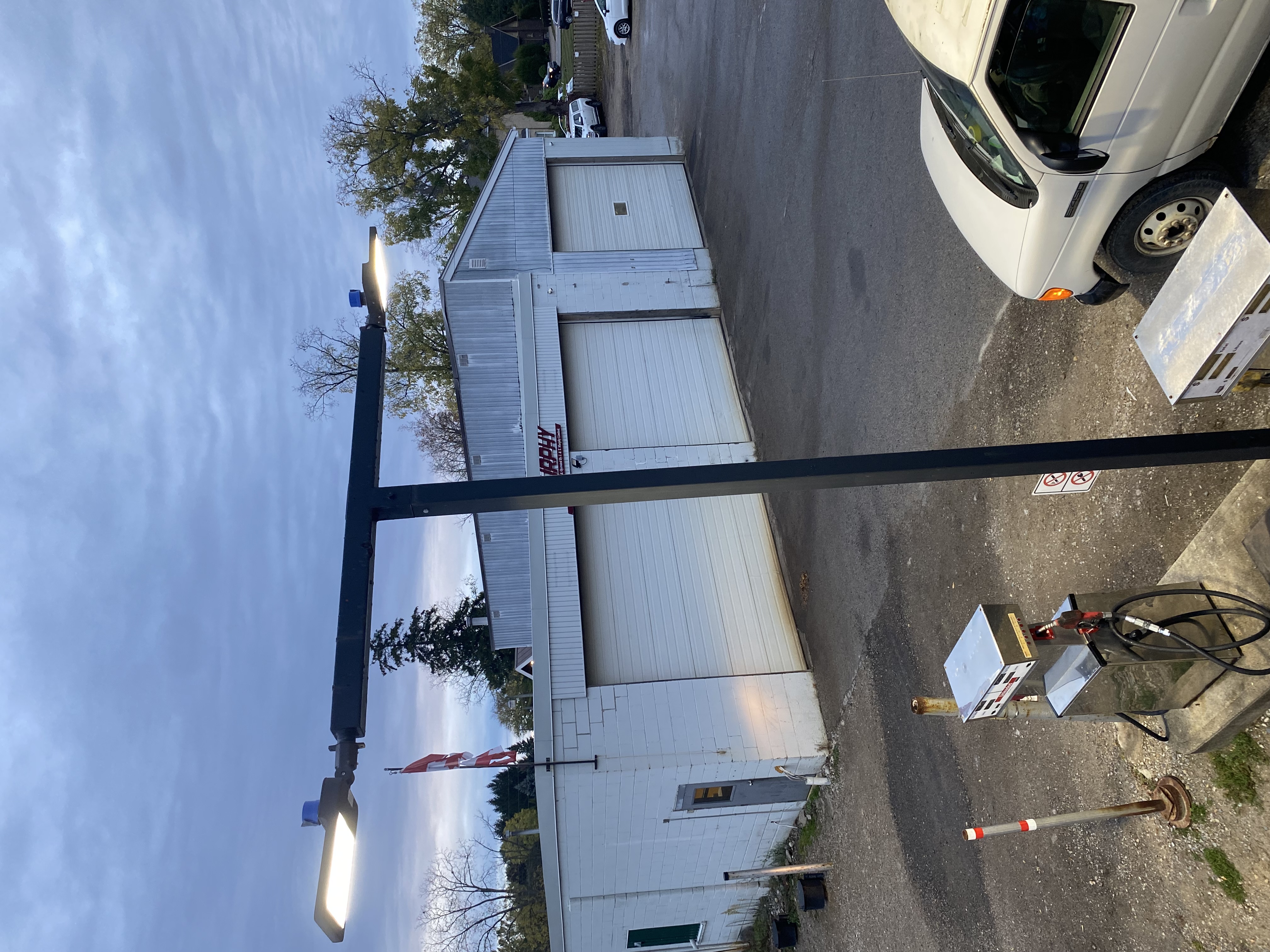Murphy's service station custom welded light pole